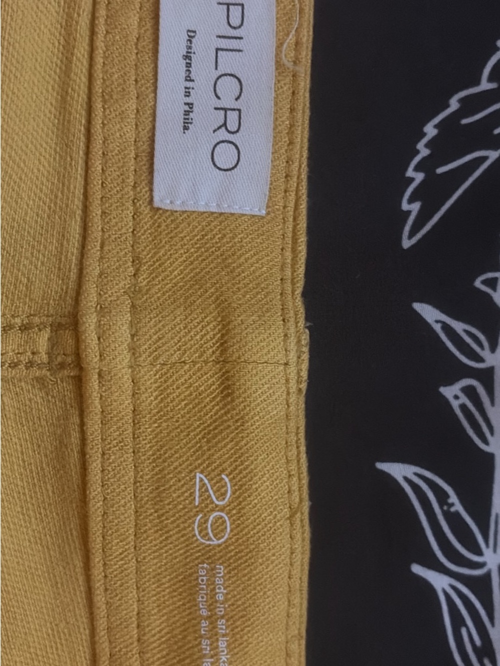 Pilcro Wide-Leg High-Rise Jeans in Mustard - Picture 2 of 4